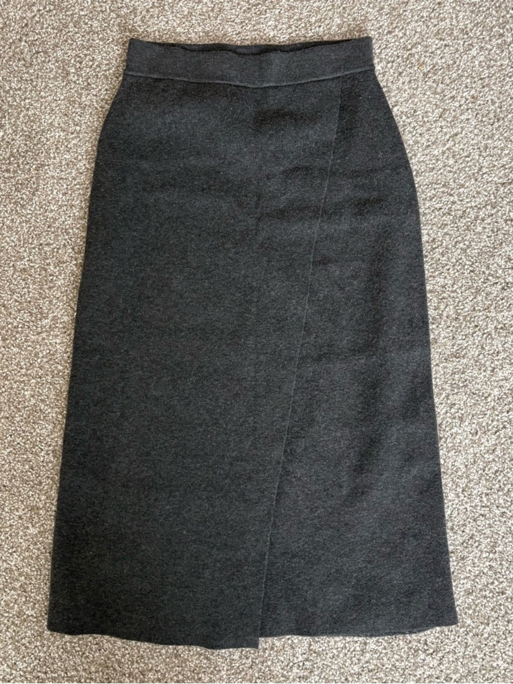 A New Day Asymmetrical Midi Sweater Skirt